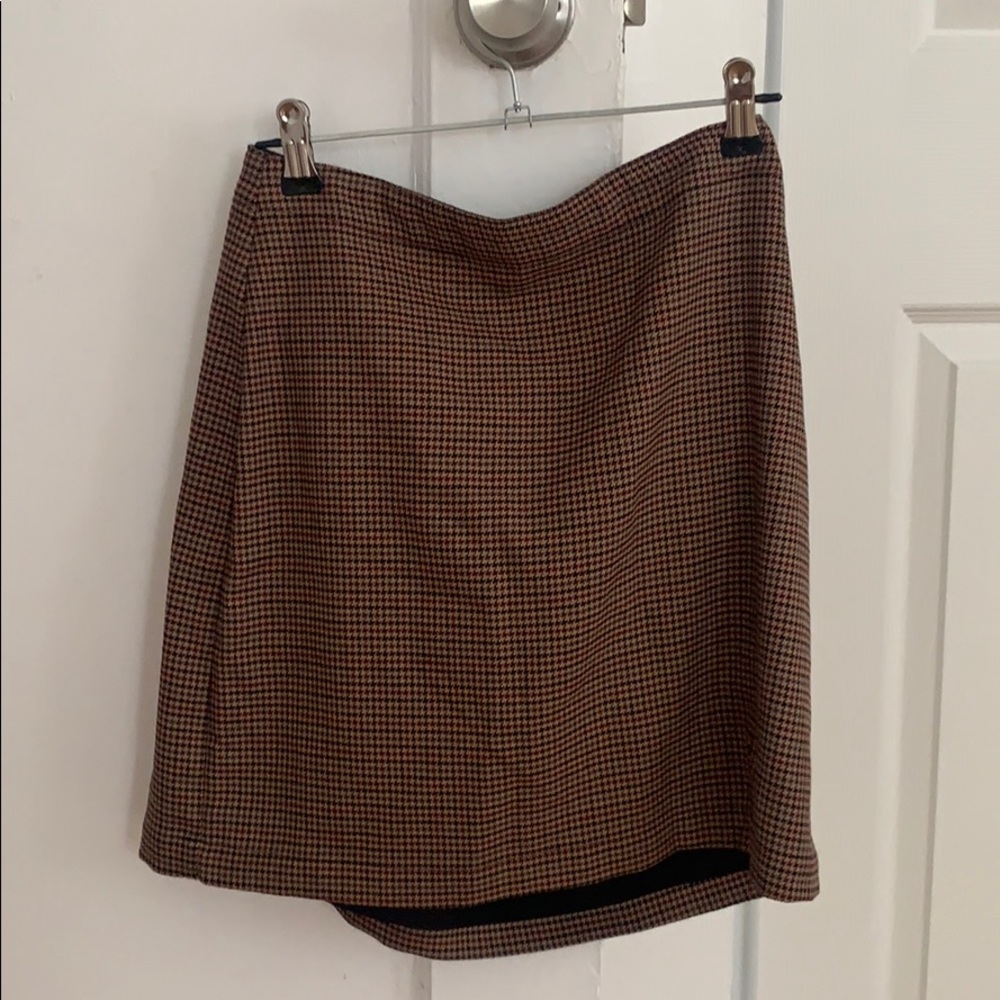 Brown Houndstooth Abercrombie Skirt